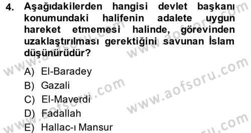 İnsan Hakları Ve Kamu Özgürlükleri -x Dersi 2014 - 2015 Yılı Tek Ders Sınav Soruları 4. Soru