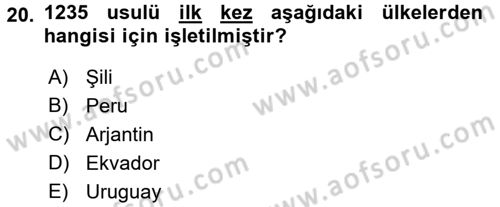 İnsan Hakları Ve Kamu Özgürlükleri -x Dersi 2015 - 2016 Yılı (Vize) Ara Sınav Soruları 20. Soru