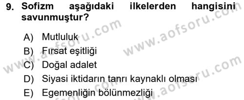 İnsan Hakları Ve Kamu Özgürlükleri -x Dersi 2015 - 2016 Yılı (Vize) Ara Sınav Soruları 9. Soru