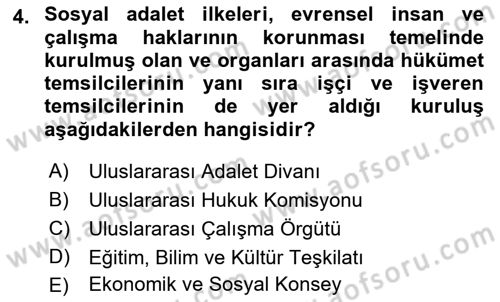 İnsan Hakları Ve Kamu Özgürlükleri -x Dersi 2019 - 2020 Yılı (Final) Dönem Sonu Sınav Soruları 4. Soru