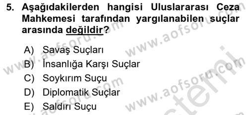 İnsan Hakları Ve Kamu Özgürlükleri -x Dersi 2023 - 2024 Yılı Yaz Okulu Sınav Soruları 5. Soru