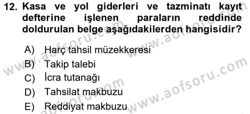 Kalem Mevzuatı Dersi 2016 - 2017 Yılı 3 Ders Sınav Soruları 12. Soru