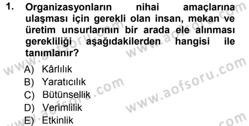Büro Teknolojileri Dersi 2012 - 2013 Yılı (Final) Dönem Sonu Sınav Soruları 1. Soru