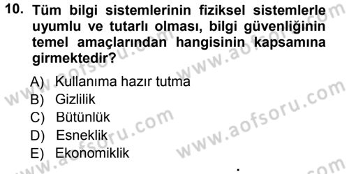 Büro Teknolojileri Dersi 2012 - 2013 Yılı (Final) Dönem Sonu Sınav Soruları 10. Soru
