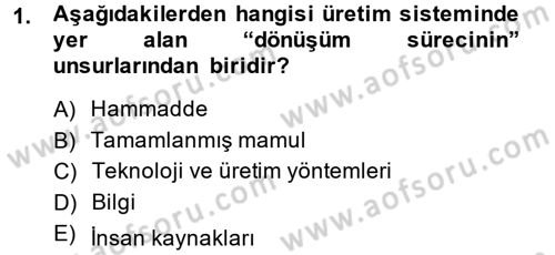 Büro Teknolojileri Dersi 2014 - 2015 Yılı (Vize) Ara Sınavı 1. Soru