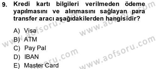 Büro Teknolojileri Dersi 2014 - 2015 Yılı (Vize) Ara Sınavı 9. Soru