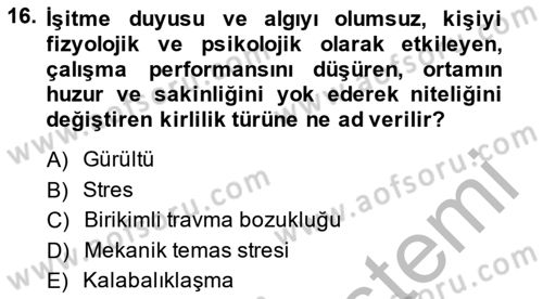 Büro Teknolojileri Dersi 2014 - 2015 Yılı (Final) Dönem Sonu Sınav Soruları 16. Soru