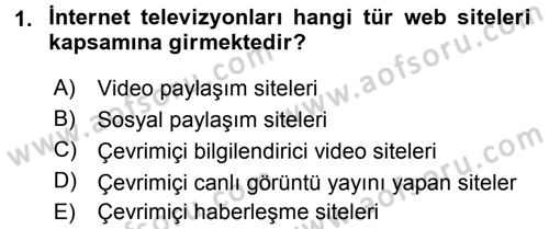 Büro Teknolojileri Dersi 2015 - 2016 Yılı Tek Ders Sınav Soruları 1. Soru