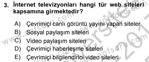Büro Teknolojileri Dersi 2016 - 2017 Yılı 3 Ders Sınav Soruları 3. Soru