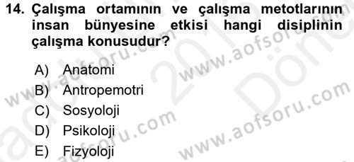 Büro Teknolojileri Dersi 2016 - 2017 Yılı (Final) Dönem Sonu Sınav Soruları 14. Soru