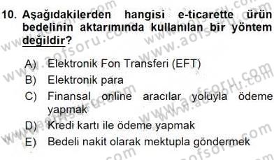 Büro Teknolojileri Dersi 2016 - 2017 Yılı Tek Ders Sınav Soruları 10. Soru