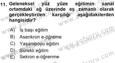 Büro Teknolojileri Dersi 2016 - 2017 Yılı Tek Ders Sınav Soruları 11. Soru
