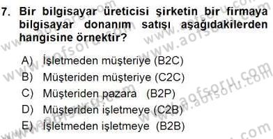 Büro Teknolojileri Dersi 2016 - 2017 Yılı Tek Ders Sınav Soruları 7. Soru