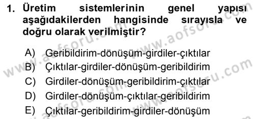 Büro Teknolojileri Dersi Ara Sınavı Deneme Sınav Soruları 1. Soru