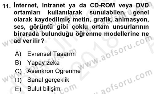 Büro Teknolojileri Dersi Ara Sınavı Deneme Sınav Soruları 11. Soru