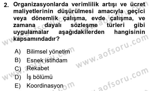 Büro Teknolojileri Dersi 2019 - 2020 Yılı (Final) Dönem Sonu Sınav Soruları 2. Soru