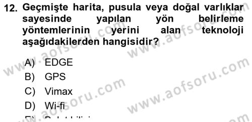 Büro Teknolojileri Dersi 2019 - 2020 Yılı Yaz Okulu Sınav Soruları 12. Soru