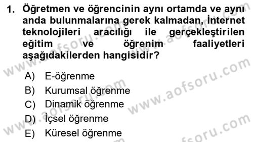 Büro Teknolojileri Dersi 2021 - 2022 Yılı (Final) Dönem Sonu Sınav Soruları 1. Soru