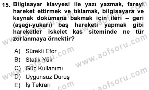 Büro Teknolojileri Dersi 2021 - 2022 Yılı (Final) Dönem Sonu Sınav Soruları 15. Soru