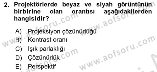 Büro Teknolojileri Dersi 2021 - 2022 Yılı (Final) Dönem Sonu Sınav Soruları 2. Soru