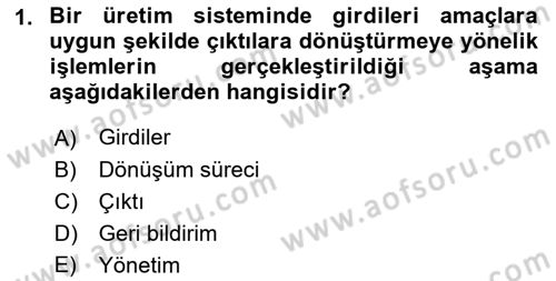 Büro Teknolojileri Dersi Ara Sınavı Deneme Sınav Soruları 1. Soru
