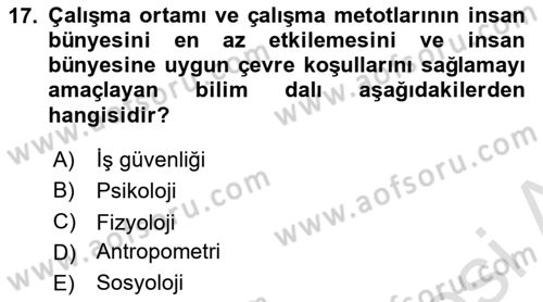 Büro Teknolojileri Dersi 2022 - 2023 Yılı Yaz Okulu Sınav Soruları 17. Soru