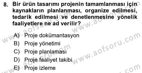 Büro Teknolojileri Dersi 2022 - 2023 Yılı Yaz Okulu Sınav Soruları 8. Soru