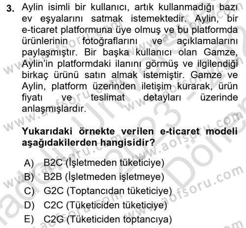 Büro Teknolojileri Dersi 2023 - 2024 Yılı (Final) Dönem Sonu Sınav Soruları 3. Soru