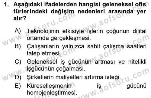 Büro Teknolojileri Dersi Ara Sınavı Deneme Sınav Soruları 1. Soru