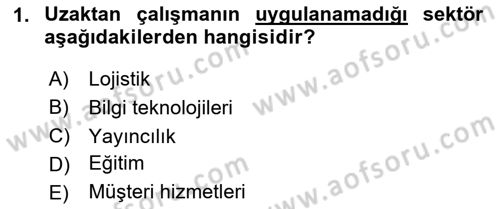 Büro Teknolojileri Dersi 2025 - 2026 Yılı (Final) Dönem Sonu Sınav Soruları 1. Soru