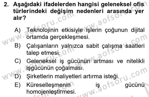 Büro Teknolojileri Dersi 2025 - 2026 Yılı (Final) Dönem Sonu Sınav Soruları 2. Soru