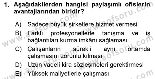 Büro Teknolojileri Dersi 2025 - 2026 Yılı Yaz Okulu Sınav Soruları 1. Soru