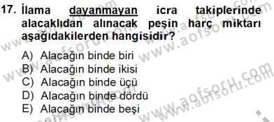 Damga Vergisi Ve Harçlar Bilgisi Dersi 2013 - 2014 Yılı Tek Ders Sınav Soruları 17. Soru