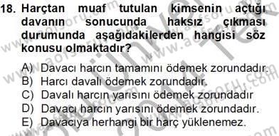 Damga Vergisi Ve Harçlar Bilgisi Dersi 2013 - 2014 Yılı Tek Ders Sınav Soruları 18. Soru