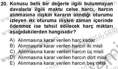 Damga Vergisi Ve Harçlar Bilgisi Dersi 2013 - 2014 Yılı Tek Ders Sınav Soruları 20. Soru
