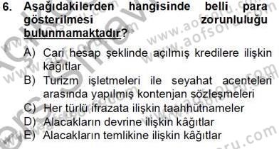 Damga Vergisi Ve Harçlar Bilgisi Dersi 2013 - 2014 Yılı Tek Ders Sınav Soruları 6. Soru