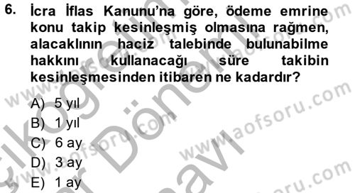 Damga Vergisi Ve Harçlar Bilgisi Dersi 2014 - 2015 Yılı (Final) Dönem Sonu Sınav Soruları 6. Soru