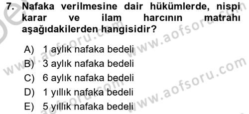 Damga Vergisi Ve Harçlar Bilgisi Dersi 2016 - 2017 Yılı 3 Ders Sınav Soruları 7. Soru