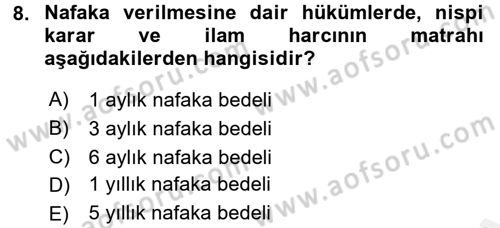 Damga Vergisi Ve Harçlar Bilgisi Dersi 2017 - 2018 Yılı 3 Ders Sınav Soruları 8. Soru