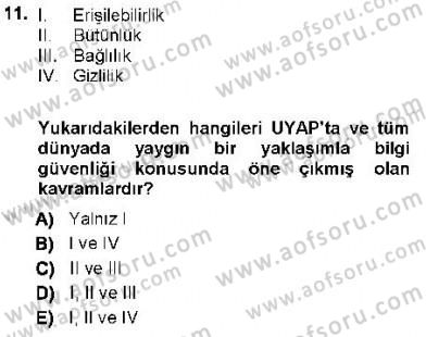 Ulusal Yargı Ağı Projesi 1 Dersi 2012 - 2013 Yılı (Vize) Ara Sınav Soruları 11. Soru