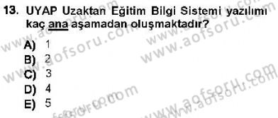 Ulusal Yargı Ağı Projesi 1 Dersi 2012 - 2013 Yılı (Vize) Ara Sınav Soruları 13. Soru