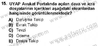 Ulusal Yargı Ağı Projesi 1 Dersi 2012 - 2013 Yılı (Vize) Ara Sınav Soruları 15. Soru