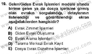 Ulusal Yargı Ağı Projesi 1 Dersi 2012 - 2013 Yılı (Vize) Ara Sınav Soruları 19. Soru