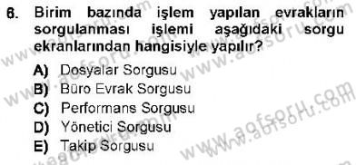 Ulusal Yargı Ağı Projesi 1 Dersi 2012 - 2013 Yılı (Vize) Ara Sınav Soruları 6. Soru