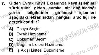 Ulusal Yargı Ağı Projesi 1 Dersi 2012 - 2013 Yılı (Vize) Ara Sınav Soruları 7. Soru