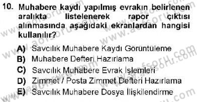 Ulusal Yargı Ağı Projesi 1 Dersi 2012 - 2013 Yılı (Final) Dönem Sonu Sınav Soruları 10. Soru