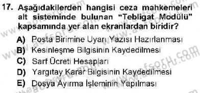 Ulusal Yargı Ağı Projesi 1 Dersi 2012 - 2013 Yılı (Final) Dönem Sonu Sınav Soruları 17. Soru