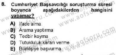 Ulusal Yargı Ağı Projesi 1 Dersi 2012 - 2013 Yılı (Final) Dönem Sonu Sınav Soruları 8. Soru