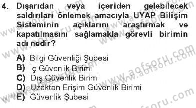 Ulusal Yargı Ağı Projesi 1 Dersi 2012 - 2013 Yılı Tek Ders Sınav Soruları 4. Soru