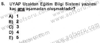 Ulusal Yargı Ağı Projesi 1 Dersi 2012 - 2013 Yılı Tek Ders Sınav Soruları 5. Soru